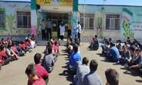 نواختن زنگ سلامت، ویزیت رایگان و معاینات دانش آموزی در مدرسه شهید کتی جلیل آباد