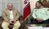 دیدار مدیر شبکه بهداشت و درمان شهرستان پیشوا با فرمانده نیروی انتظامی به مناسبت هفته ناجا