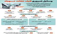 وسایل ضروری کیف نجات نوزاد