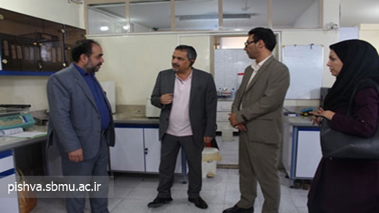 بازدید- آزمایشگاه دکتر نژاده- مدیر شبکه بهداشت  و درمان پیشوا- دکتر امینی 